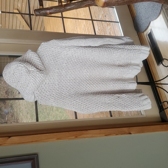 Simply Noelle Winter White Knit Hooded Wrap Around Sz XL Sweater Cardigan - Picture 7 of 11